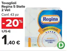 Carrefour Market Tovaglioli Regina 5 Stelle 2 Veli offerta
