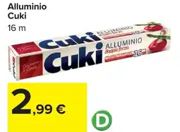 Carrefour Market Alluminio Cuki 16 m offerta