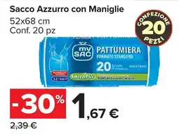 Carrefour Market Sacco Azzurro con Maniglie offerta