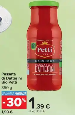 Carrefour Market Passata di Datterini Bio Petti offerta