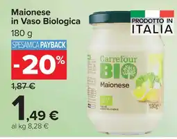 Carrefour Market Maionese in Vaso Biologica offerta