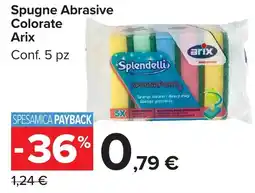 Carrefour Market Spugne Abrasive Colorate Arix offerta