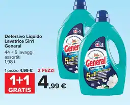 Carrefour Detersivo Liquido Lavatrice 5in1 General offerta