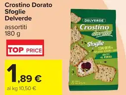 Carrefour Crostino Dorato Sfoglie Delverde offerta