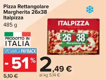 Pizza Rettangolare Margherita 26x38 Italpizza