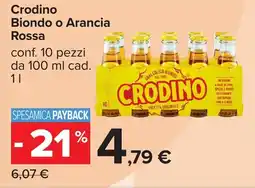 Carrefour Crodino Biondo o Arancia Rossa offerta