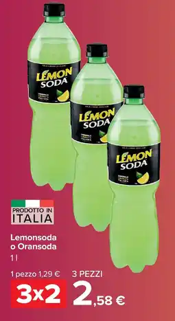 Carrefour Lemonsoda o Oransoda offerta