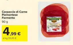 Carrefour Carpaccio di Carne Piemontese Formento offerta