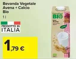 Carrefour Bevanda Vegetale Avena + Calcio Bio offerta