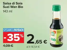 Carrefour Salsa di Soia Suzi Wan Bio offerta