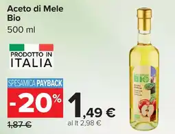 Carrefour Aceto di Mele Bio offerta