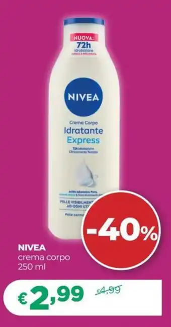 La Saponeria NIVEA crema corpo offerta