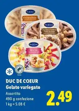 Lidl Duc de Coeur Gelato variegato offerta