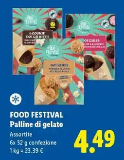 Lidl FOOD FESTIVAL Palline di gelato offerta