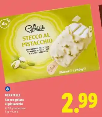 GELATELLI Stecco gelato al pistacchio