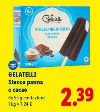 GELATELLI Stecco panna e cacao