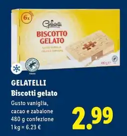 Lidl GELATELLI Biscotti gelato offerta