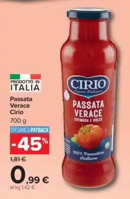 Carrefour Passata Verace Cirio offerta