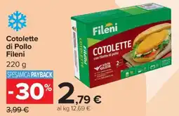 Carrefour COTOLETTE DI POLLO FILENI offerta