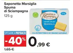 Carrefour Saponetta Marsiglia Spuma di Sciampagna offerta