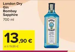Carrefour LONDON DRY GIN BOMBAY SAPPHIRE 700 ml offerta
