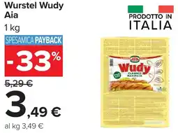 Carrefour Wurstel Wudy Aia offerta