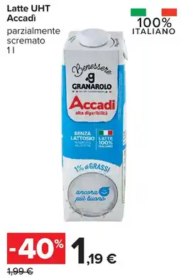 Carrefour Latte UHT Accadì offerta