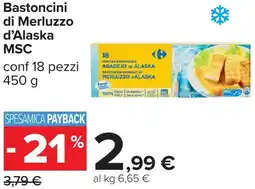 Carrefour Bastoncini di Merluzzo d'Alaska MSC offerta