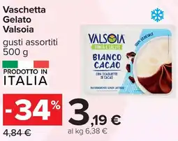 Carrefour Vaschetta Gelato Valsoia offerta