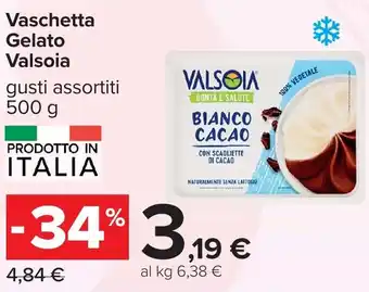 Carrefour Vaschetta Gelato Valsoia offerta