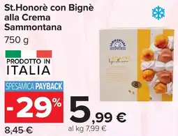 Carrefour St.Honorè con Bignè alla Crema Sammontana offerta