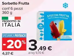 Carrefour Sorbetto Frutta offerta
