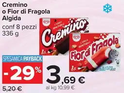 Carrefour Cremino o Fior di Fragola Algida offerta