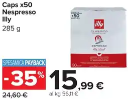 Carrefour Caps x50 Nespresso Illy offerta