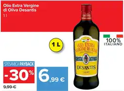 Carrefour Olio Extra Vergine di Oliva Desantis offerta