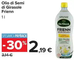 Carrefour Olio di Semi di Girasole Frienn offerta