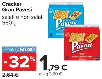 Carrefour Cracker Gran Pavesi offerta