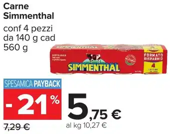 Carrefour Carne Simmenthal offerta