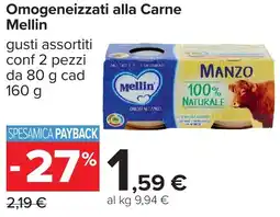 Carrefour Omogeneizzati alla Carne Mellin offerta