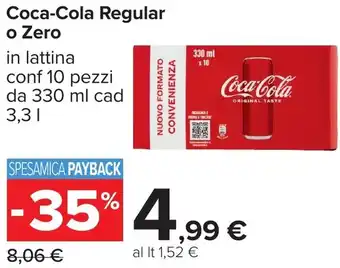 Carrefour Coca-Cola Regular o Zero offerta