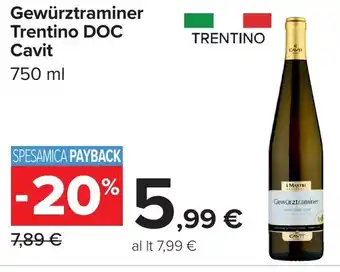 Carrefour Gewürztraminer Trentino DOC Cavit offerta