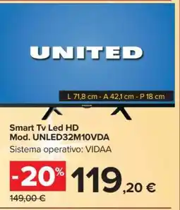 Carrefour Smart Tv Led HD offerta