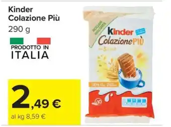 Carrefour KINDER COLAZIONE PIÙ offerta