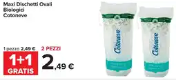 Carrefour Maxi Dischetti Ovali Biologici Cotoneve offerta