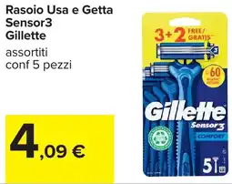 Carrefour Rasoio Usa e Getta Sensor3 Gillette offerta