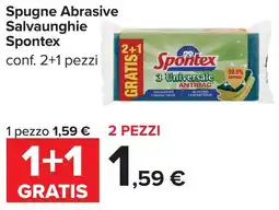 Carrefour Spugne Abrasive Salvaunghie Spontex offerta