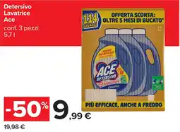 Carrefour Detersivo Lavatrice Ace offerta