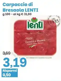 Prix Quality Carpaccio di Bresaola LENTI offerta