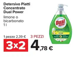Carrefour Detersivo Piatti Concentrato Dual Power offerta