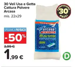 Carrefour 30 Veli Usa e Getta Cattura Polvere Arcasa offerta